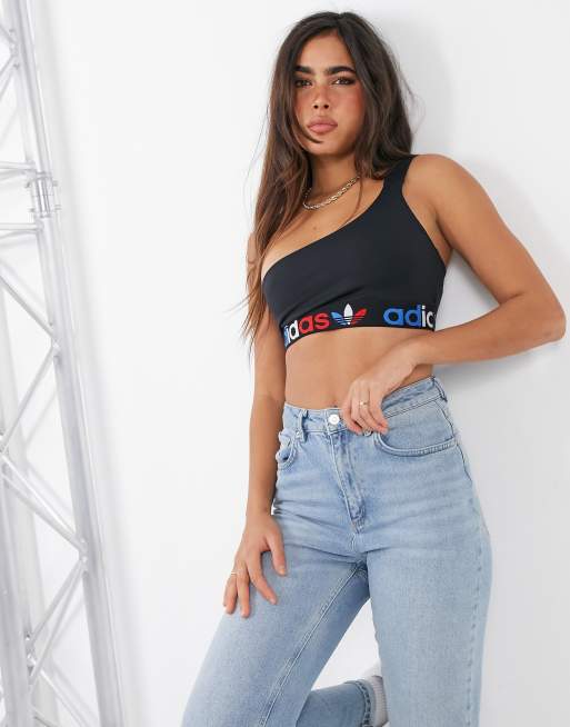 One shoulder shop adidas top