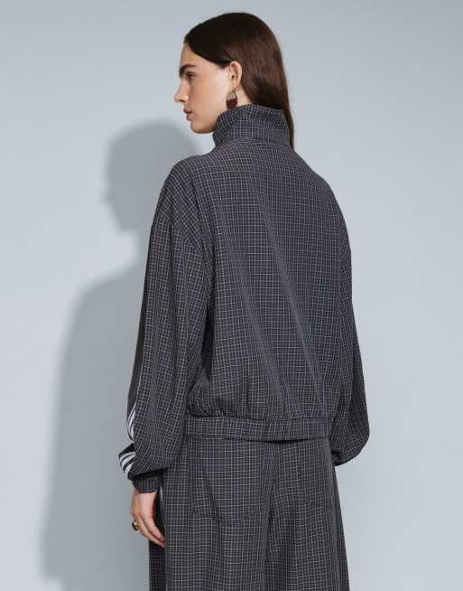adidas Originals træningstop i lyse sort tern, 3 af 4
