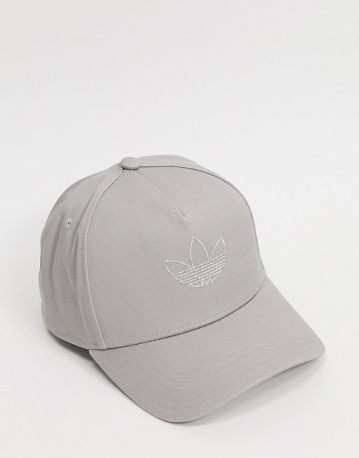 adidas Originals trucker cap with outline trefoil in grey
