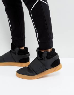 adidas tubular invader black and white