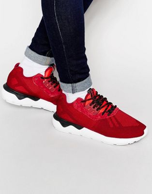 adidas tubular runner weave red