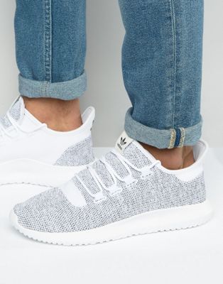 adidas white knitted trainers