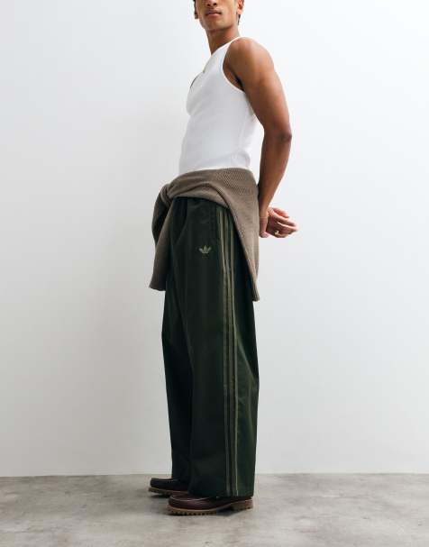 adidas Originals twill trousers in dark khaki - view 1