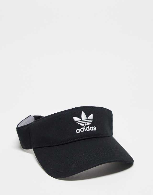 adidas Originals twill visor hat in black