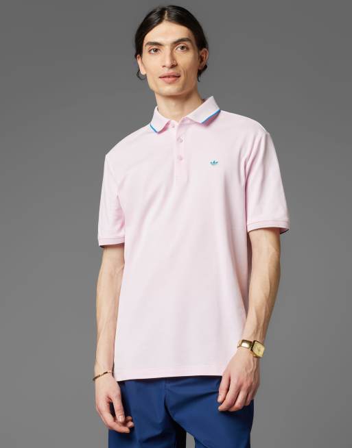adidas Originals – Twistknit – Różowa koszulka polo w golfowym stylu z logo Trefoil