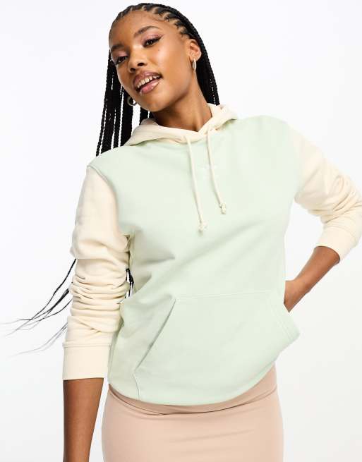 adidas Originals two tone hoodie in linen green | ASOS