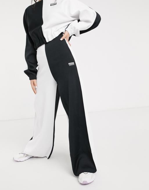 Black and white adidas 2024 pants