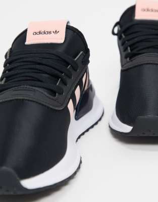 adidas originals u path run trainers in black and pink