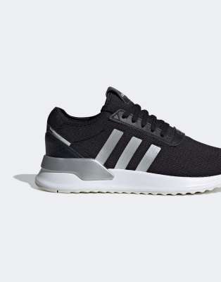 adidas originals u path run trainers in black and pink