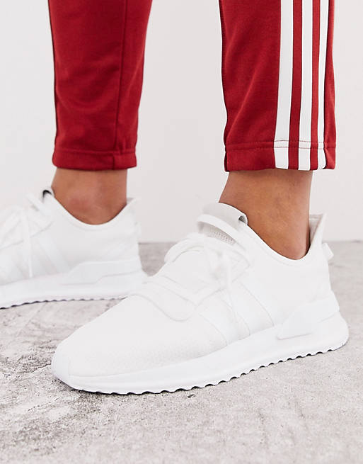 adidas Originals U-path run sneakers in triple white سلما