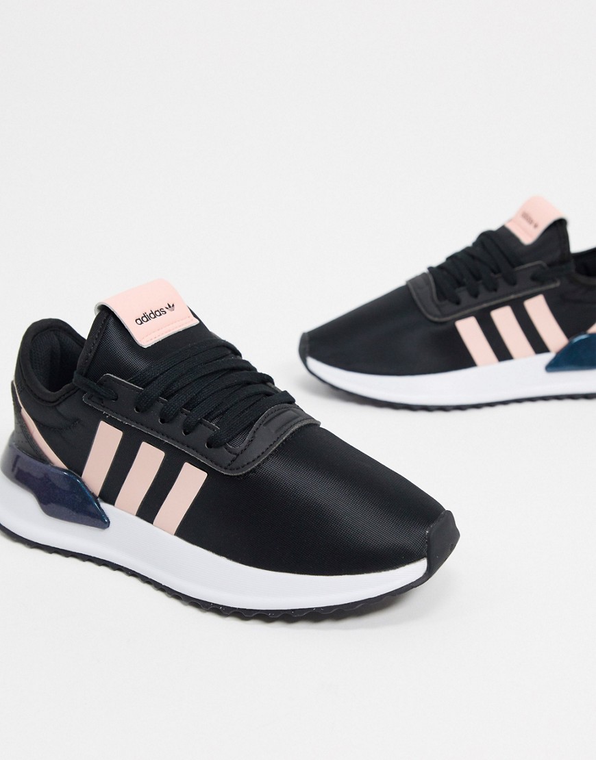 Adidas Originals - U Path Run - Sneakers in zwart en roze-Wit