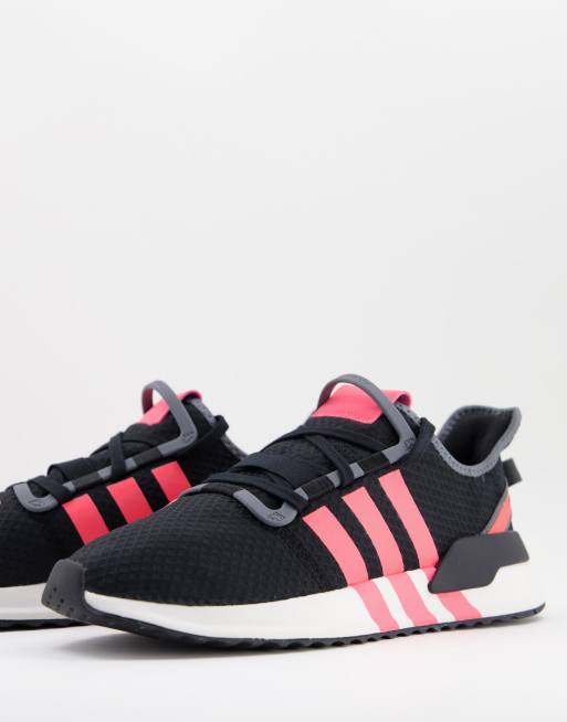 adidas Originals U Path Run trainers in black and neon