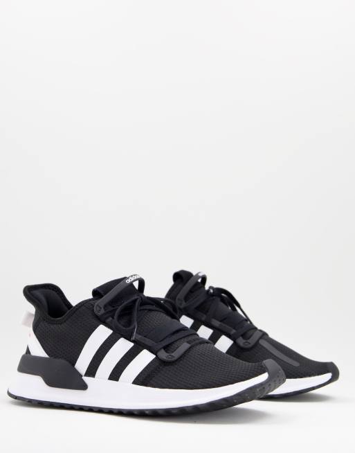 adidas Originals U Path Run trainers in black with pink