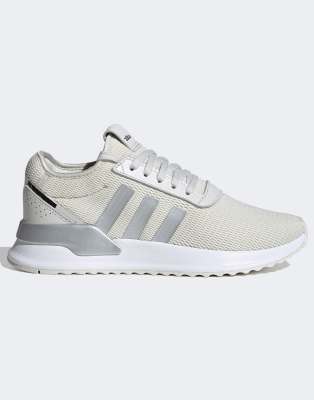 adidas white and silver trainers