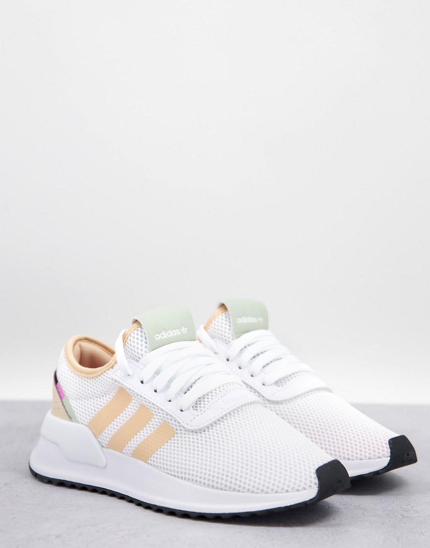 Adidas Originals - U Path - Sneakers in wit en perzik-Grijs