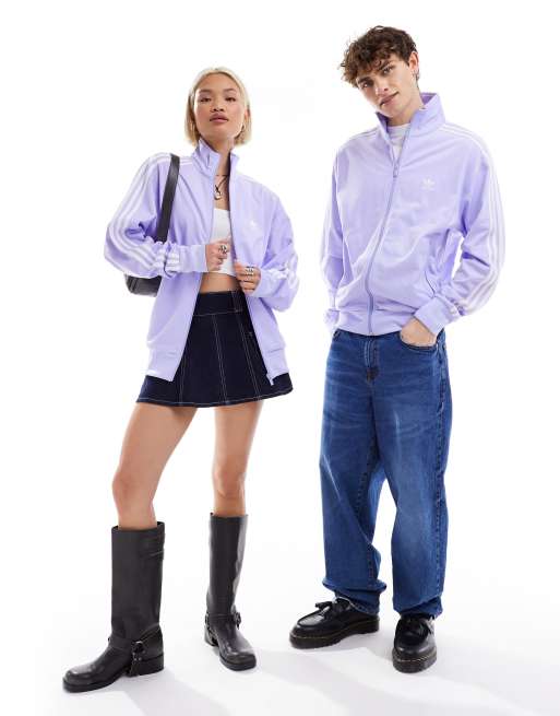 adidas Originals unisex firebird track jacket in lilac | ASOS