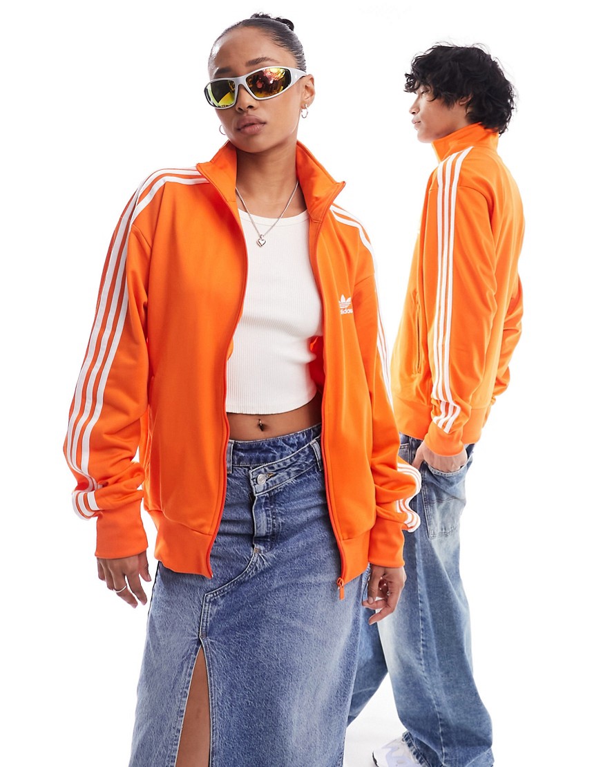 adidas Originals unisex firebird track jacket in orange
