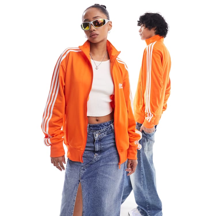 adidas Originals unisex Firebird track jacket in orange ASOS