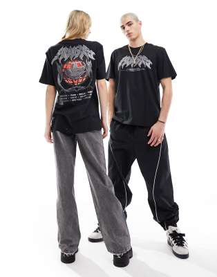 【adidas Originals】 unisex gothic graphic t-shirt adidas Originals unisex gothic graphic t-shirt in black | ASOS