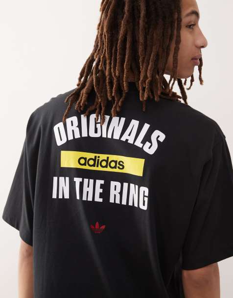 Adidas Originals unisex in the ring graphic T-shirt in black - view 1