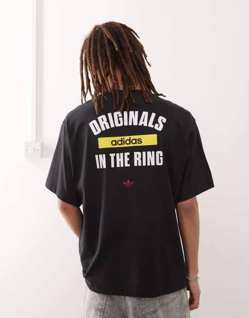 Adidas Originals unisex in the ring graphic T-shirt in black