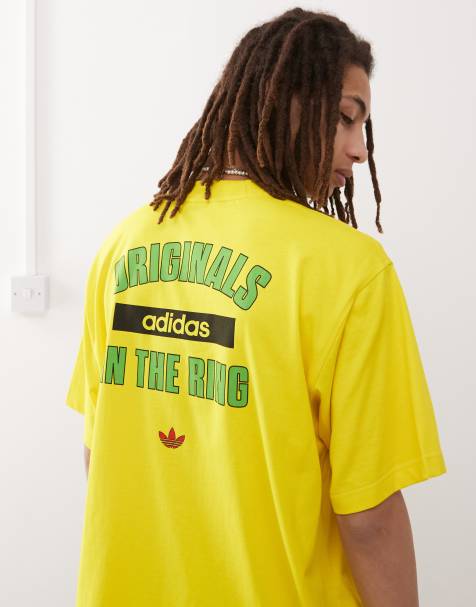 adidas Originals unisex in the ring graphic t-shirt in yellow - view 1
