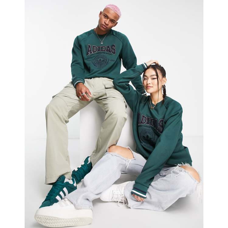 adidas Originals logo | large green in sweatshirt collegiate unisex ASOS