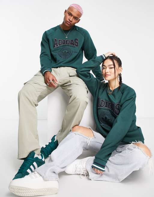 Green discount adidas sweatshirt