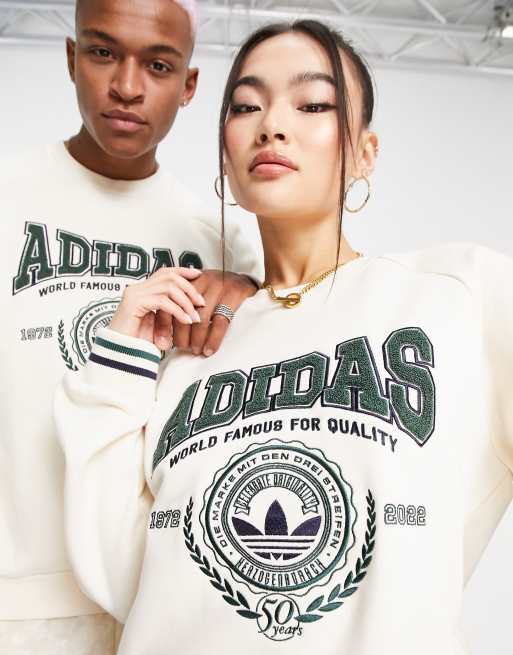 Adidas sales varsity sweatshirt