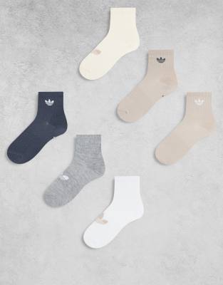 Adidas Originals Unisex Superlite 6 Pack Socks In Animal Print