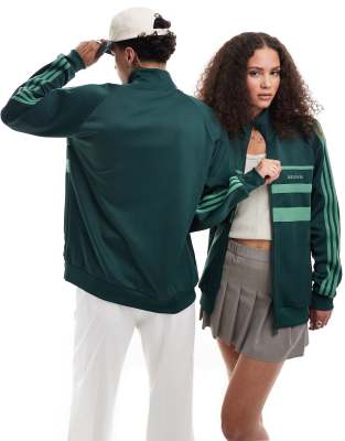 adidas Originals unisex track top in dark green