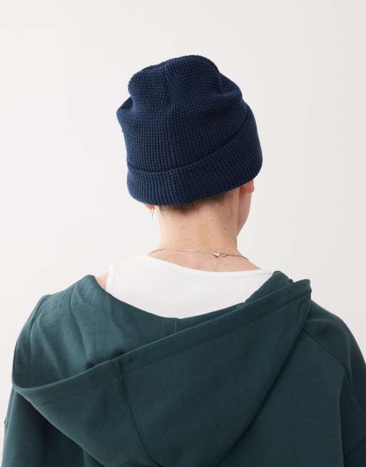 adidas Originals Unisex waffle knit beanie in navy | ASOS