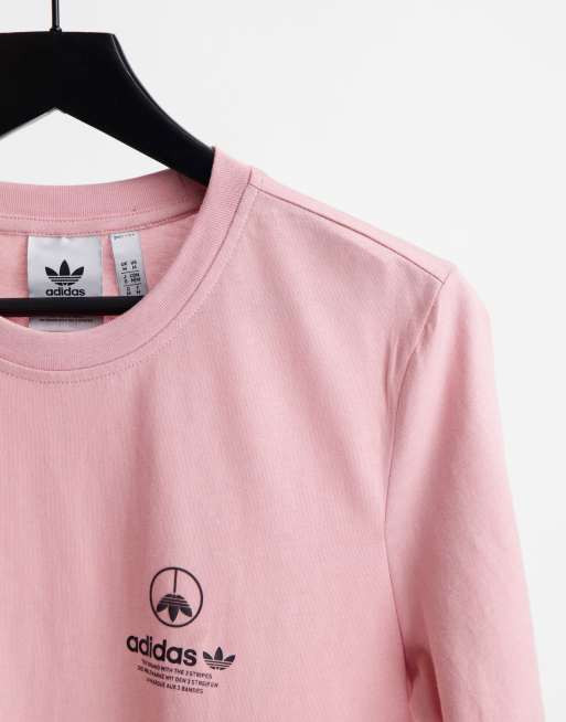 adidas Originals United T-shirt avec imprimé noir Rose pâle