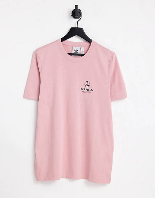 Nerve fair Torches adidas Originals United t-shirt in pale pink with back print | ASOS