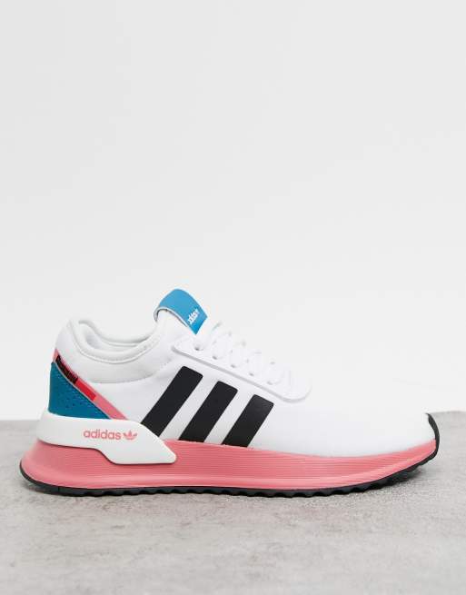 adidas Originals – U_Path Run – Vita sneakers med kontrastfärgad sula