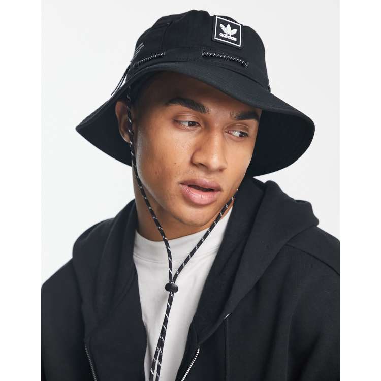 adidas Originals Utility 2.0 Boonie hat with cord detail in black