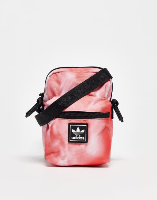 adidas Originals Utility 2.0 festival cross body bag in red tie dye