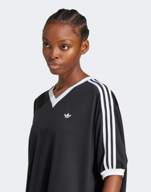 ☆Adidas☆Originals Adicolor 70s V-Neck Dress Black adidas Adicolor 70s V-Neck Dress - Black | Women's Lifestyle
