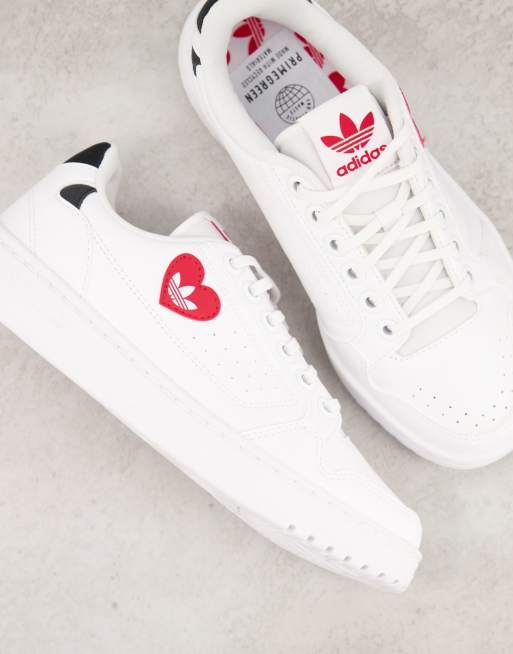 adidas Originals Valentines NY 72 trainers in white with heart print | ASOS