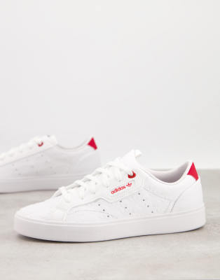 adidas Originals Valentines Sleek trainers in white with heart print | ASOS