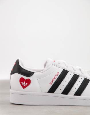 adidas white heart trainers