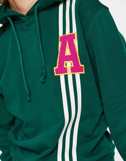 adidas ALL SZN Fleece Long Hoodie - Green, Women's Lifestyle