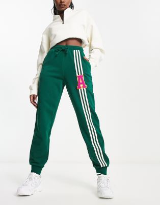adidas Originals varisty logo joggers in green - ASOS Price Checker