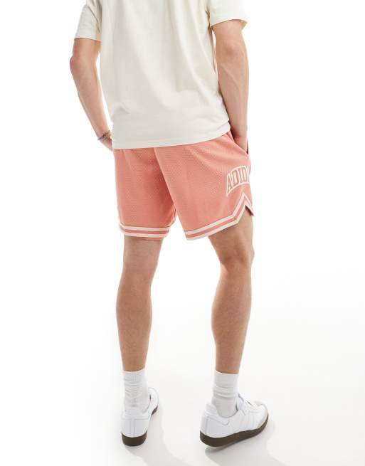 Peach adidas shorts store