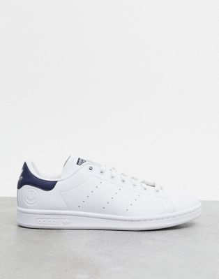 white & navy stan smith trainers