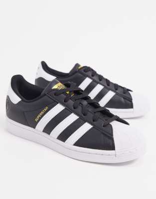 adidas Originals Vegan Superstar trainers in black and white