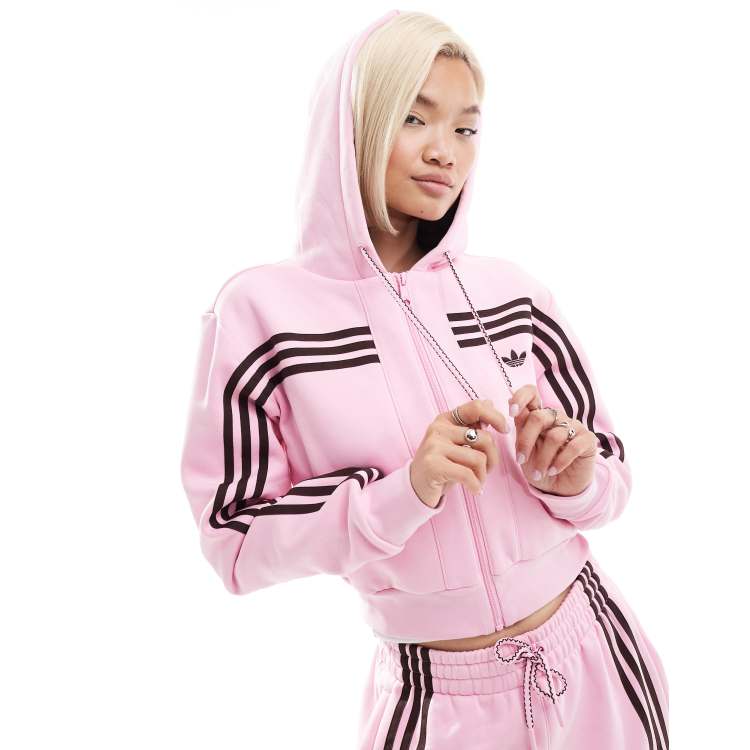 Pink velour hoodie best sale