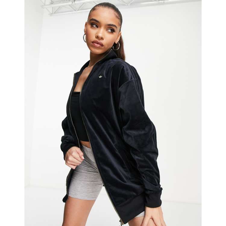 Black adidas Originals Oversized Track Jacket