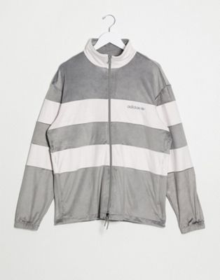gray adidas track jacket