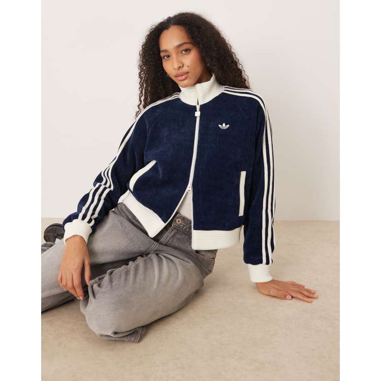 adidas gazelle silver green womens TJ Velour Jacket  Premier